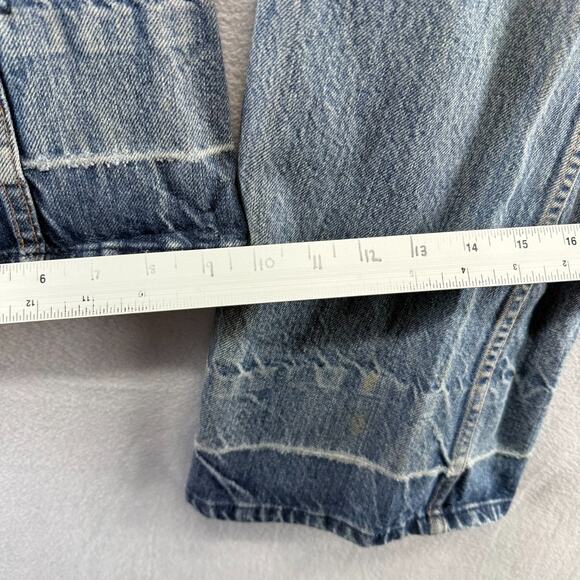 Vintage Big Yank Jeans Fits 30x30 Blue Faded Whisker Bootcut Flared Scovill 70s - Picture 8 of 16
